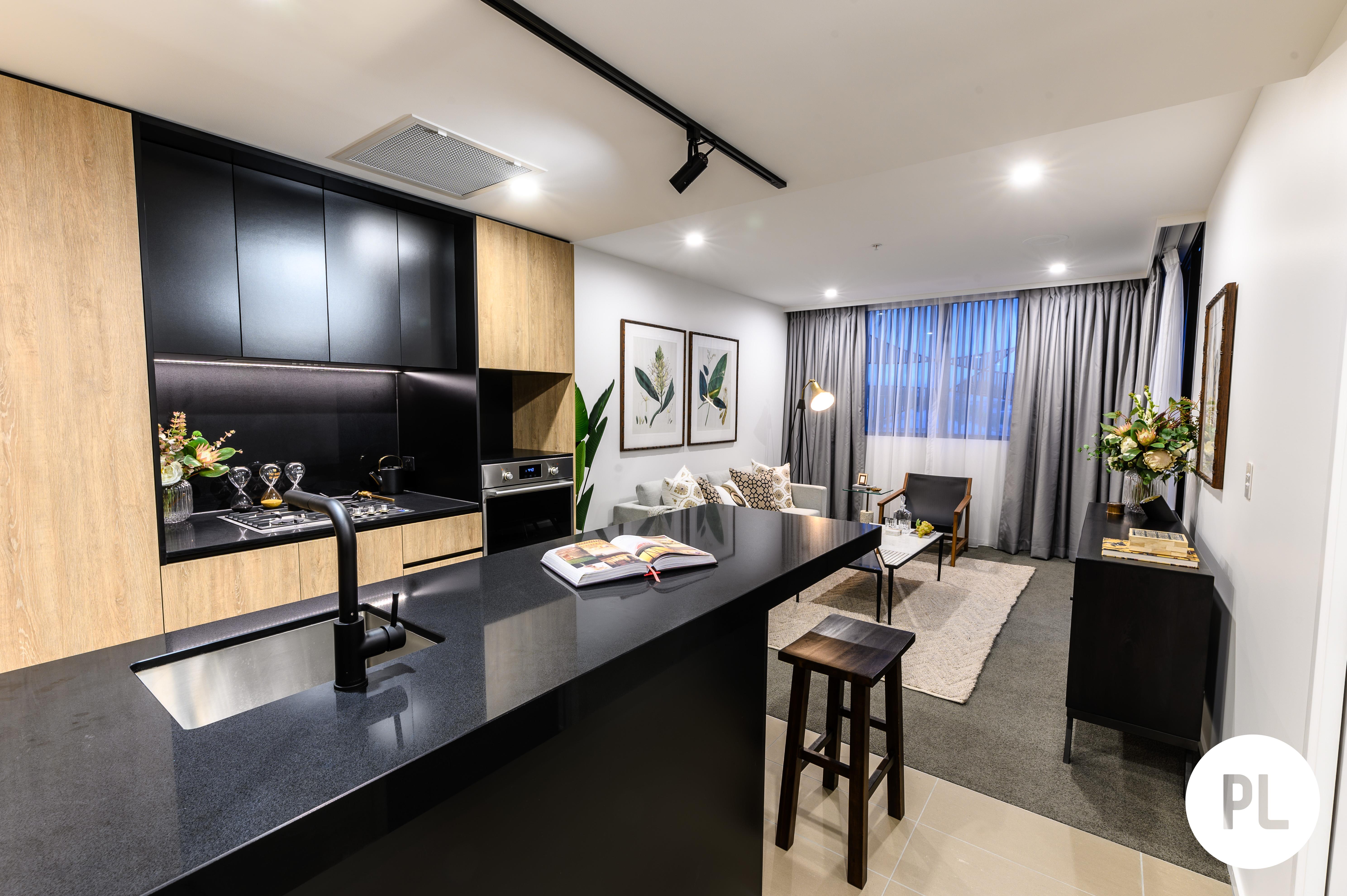 One Bedroom Apartment Living by Pellicano